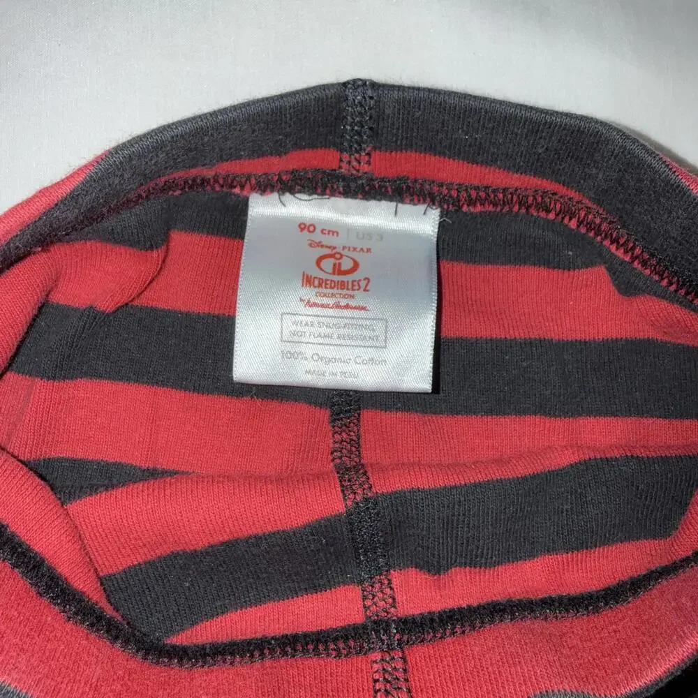 The Incredibles Kids' Pajama Set Red and Black Striped - Picture 7 of 9
